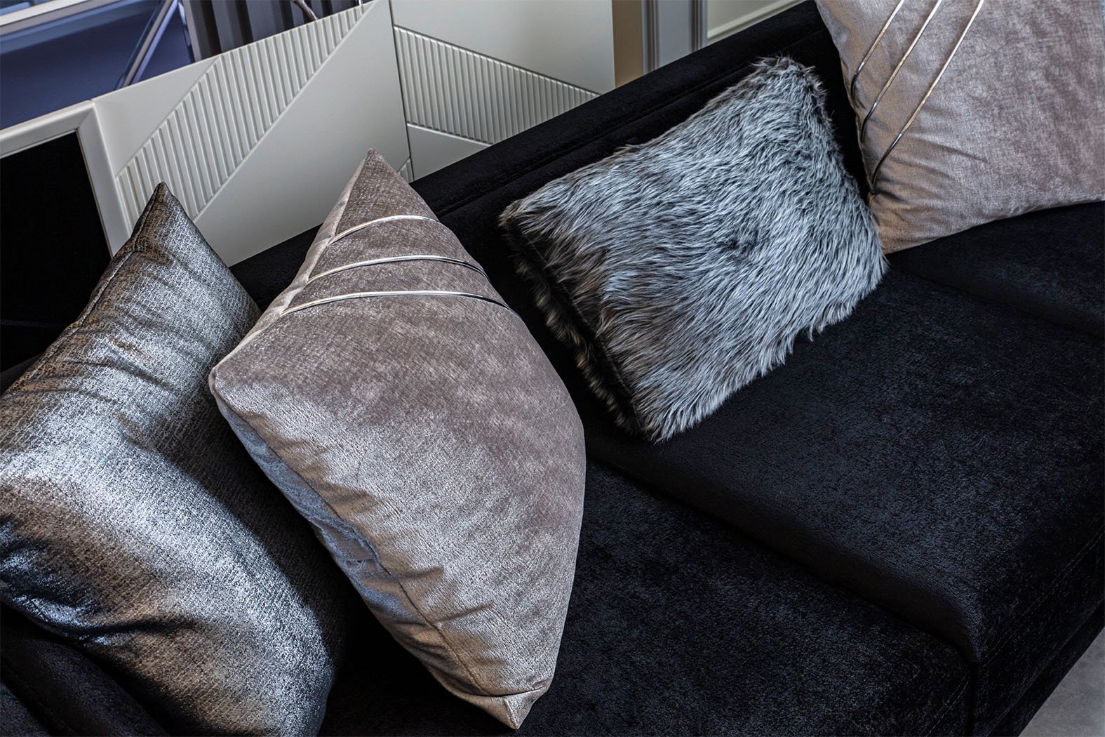 Bella Silver Sofa Set 3+3+1