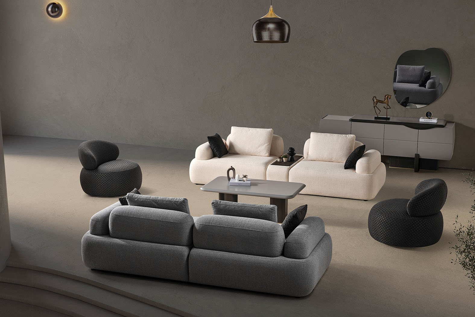 Mostar Sofa Set (Without Legs) 3+3+1 Mostar Sofa Set (Without Legs) 3+3+1