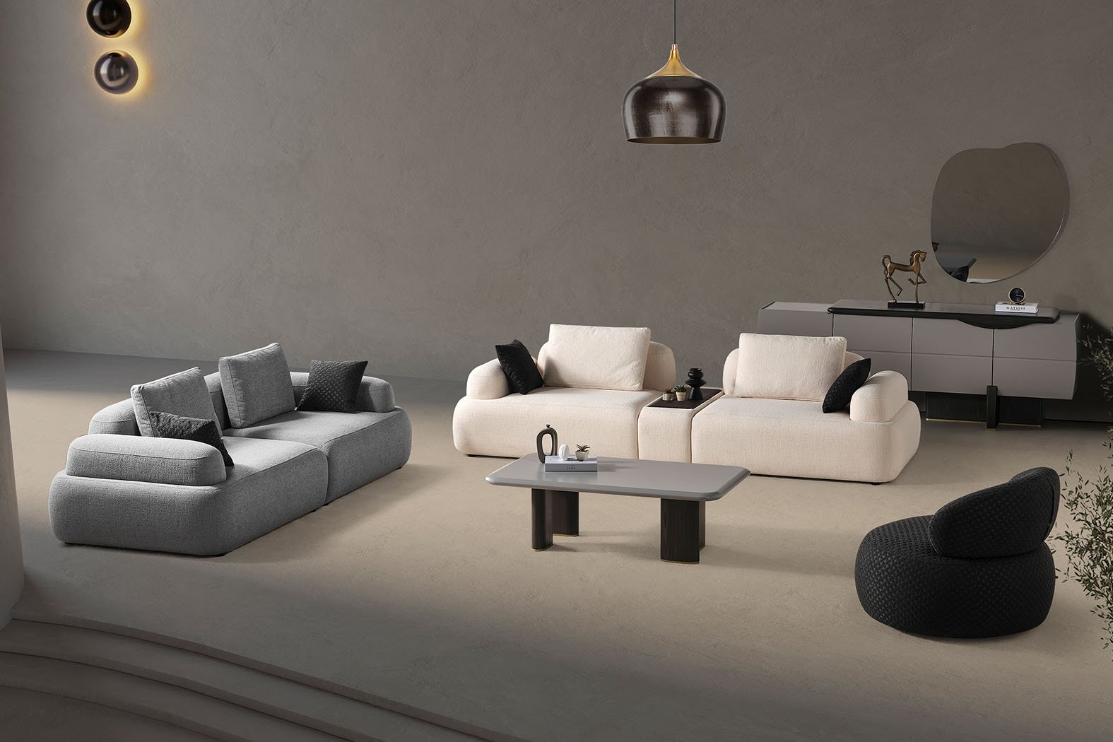 Mostar Sofa Set (Without Legs) 3+3+1 Mostar Sofa Set (Without Legs) 3+3+1